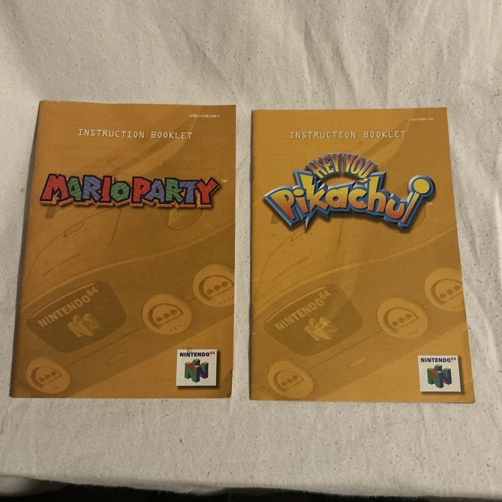 Mario Party 1 &‎ Hey You Pikachu Nintendo 64 N64 Instruction Manual Booklet ONLY